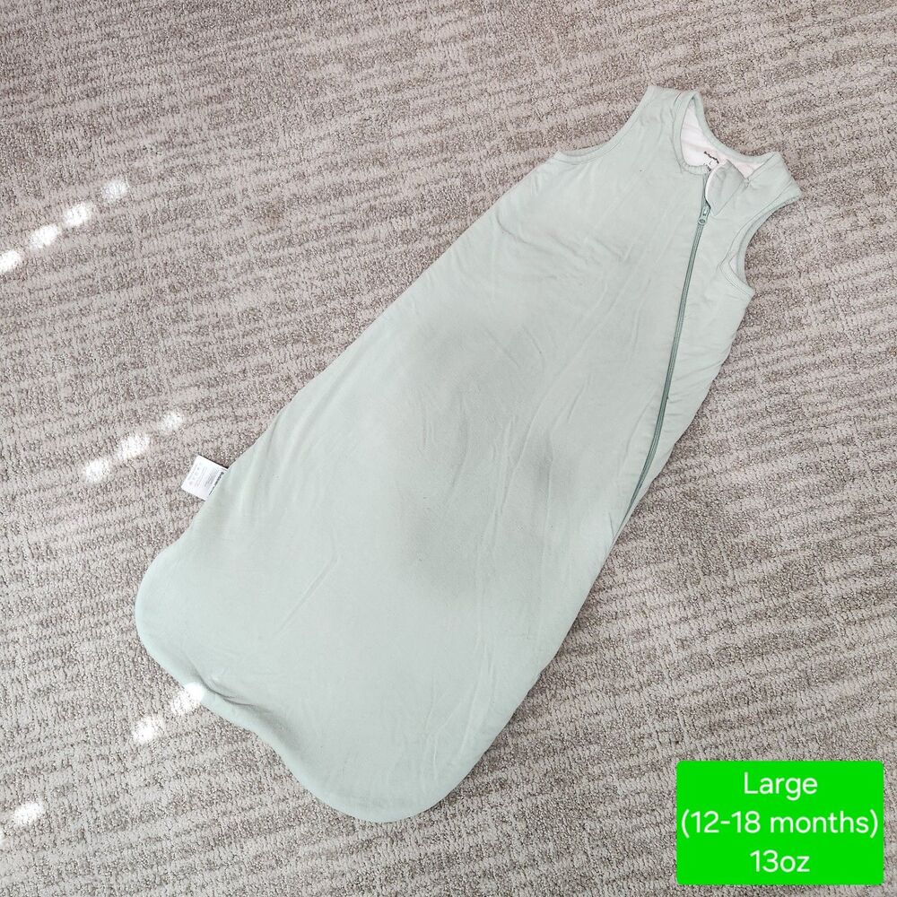 Bubble Panda Bamboo Sleep Sack 1.0 TOG Sage Green Size Large (12-18M)